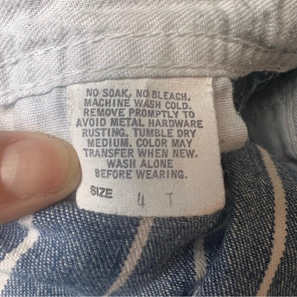 Vintage OSHKOSH B’GOSH
4T Vestbak Striped Bandana Pocket Overalls USA, cotton - Picture 8 of 9